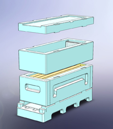 PAW-beehive, Feeding box for 15-014, 15-015