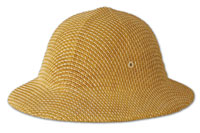 Pith helmet, plated bast, adjustable