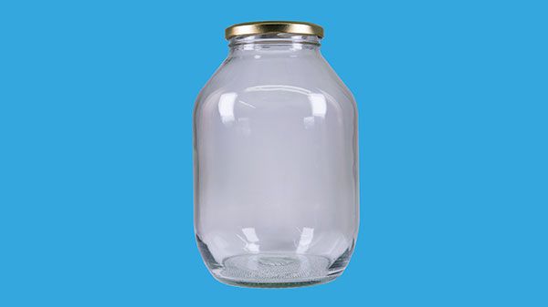 Glass jar 2372 ml, 82 mm lid 11 jars on a tray