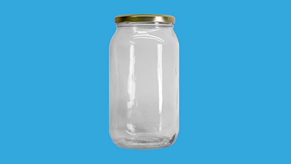 Glass jar 1062 ml with 82 mm lid