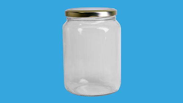 Glass jar 730 ml with 82 mm lid 24 jars on a tray