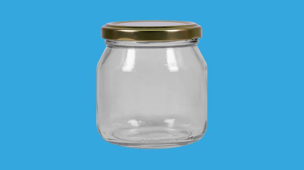 Glass jar 265 ml with 66 mm lid 38 jars on a tray