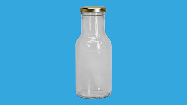 Glass bottle 250 ml, with 43 mm lid