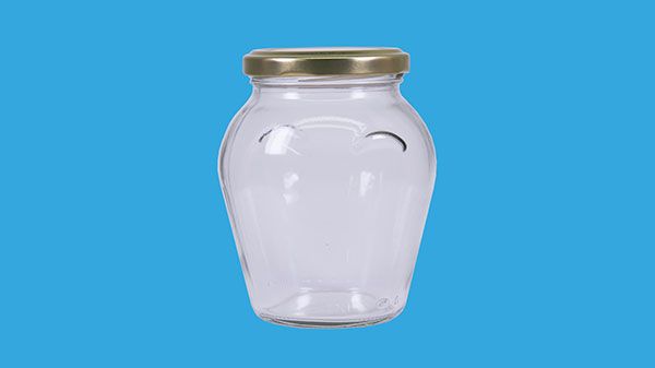 Glass jar ORICO 370 ml, with 63 mm lid 12 jars on a tray