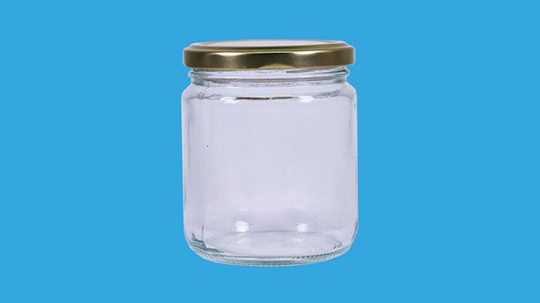 Glass jar 350 g with 70 mm lid 40 jars on a tray