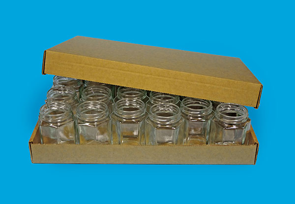 Carton plate for glassjars and bottles