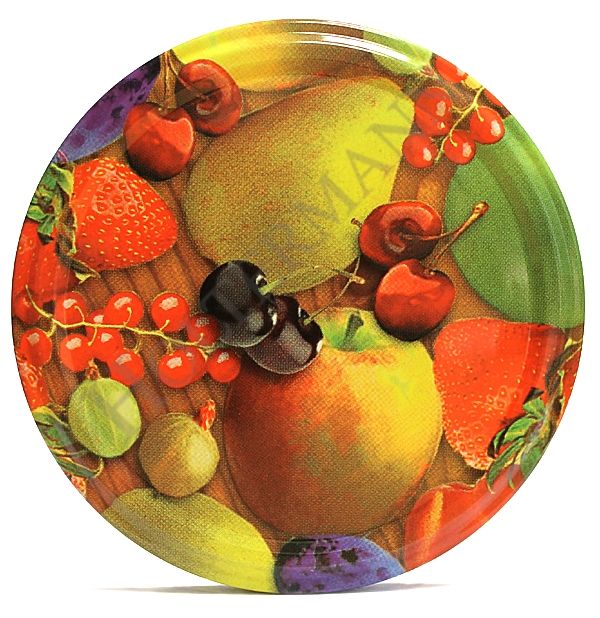 Lid with Fruit decoration, 66 mm , per 24pcs