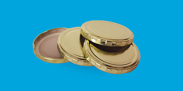 Gold lid  63 mm Per 12 pcs