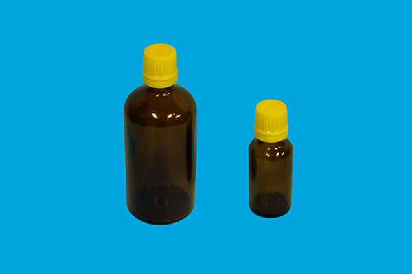 Glass bottle brown, 20 ml