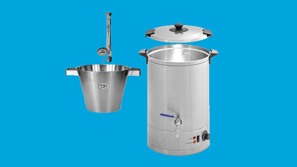 Set of wax melter 12L and stainless bucket and thermometer