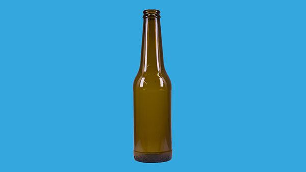 Beer bottle 500 ml with cap 18 bottles on a tray