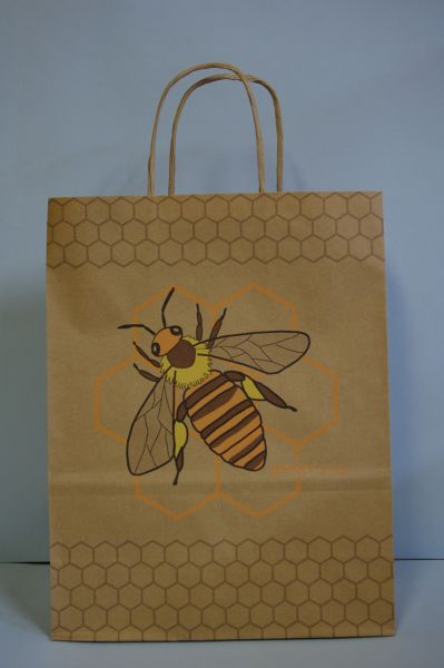 Paper bag nature with bee