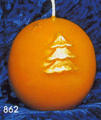 Ball candle with motif