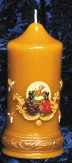 Beekeeper candle with bee