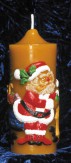 Candle with Santa relief