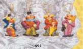 Relief form, clowns, 4 designs