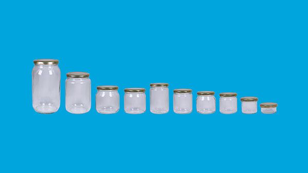 Glass jars, glass bottles