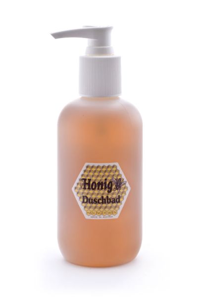 Shower soap with honey, pump bottle